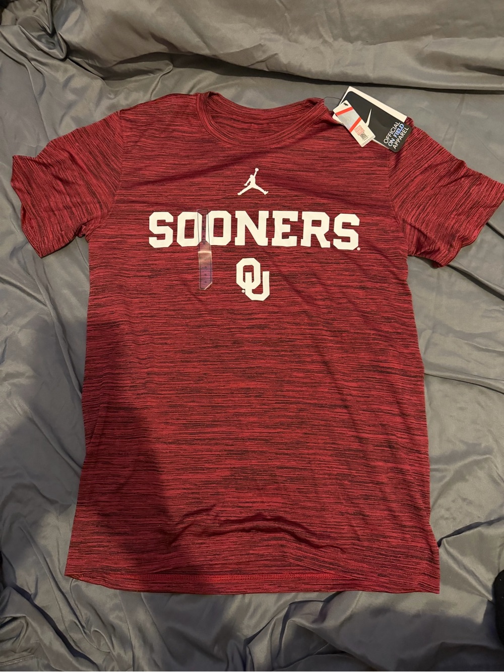 Nike Red Heather Oklahoma Sooners 'SOONERS' Short Sleeve Tee